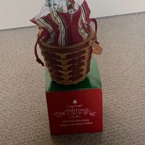 Longaberger 2007 Tree Trimming Peppermint Strip Basket